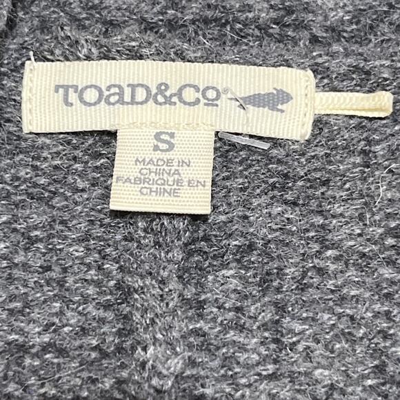 Toad & Co San Ysidro Wool Cardigan Womens Small Gray Open Chunky Knit Sweater - Picture 9 of 12